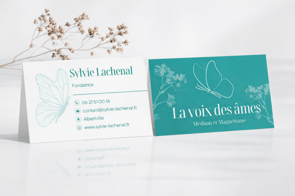 La voix des âmes - carte de visite